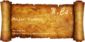 Major Csepel névjegykártya